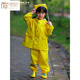Modal Children's Raincoat with Bibs and Rain Pants One-piece Anji Play Suit Two-Purpose Waterproof Full Body Boys and Girls Kindergarten Suit 901 Yellow (Bibs) M Suitable for Height 105-115cm 4-9 Years Old