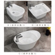 Fenglanqing ceramic footbath footbath footbath bathroom massage porcelain footbath footbath home floor-standing A type complete set with cylindrical faucet (King Kong glazed)