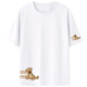 Miziqi Kurzärärmungs-T-Shirt für Frauen cool 2025 Neuer Sommer halbärmelig T-Shirt Lose Version reines Baumwoll-INS Trendy Bär Lazy Style Blue Letter 9898 Big Blue Letter 9899 Aprikottenfarbe 2xl 130-150jin [Jin gleich 0,5 kg]
