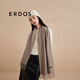 ERDOS 纯羊绒休闲时尚简约单层水纹装饰流苏女士围巾 大地驼 170cmX35cm