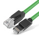 Shiyu (Siyunr) Industrial Grade Profit Super Six Dual Blobed Network Cable Gigabit Servo Ethercat Chaîne de dragage haute flexibilité SY-RJ6210 Câble réseau blindé à double blindage vert 1 mètre