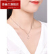Huiyoulan pt950 platinum pendant women's fashion platinum necklace simple glossy nail clavicle chain Christmas gift Chinese Valentine's Day gift Christmas gift unicorn nail pendant about 1.6-1.7 grams
