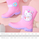 Duomiaowu Children's Rain Chaussures filles Four Seasons Seasons Anti-Slip Colle chaussures Mid-Cartoon Water Shoes enfants Boots de pluie bébé 21493 Cherry Blossom Powder 31
