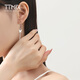 TTMIX platinum earrings for women platinum pt950 tassel butterfly earrings temperament long earrings for girlfriend weight 3.5-3.7g