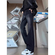 
7 high-end products, micro-flare jeans, men's spring and summer style, American high street loose straight slim sci-fitting sci-cut trousers, men's DF-701-1 black plus velvet XL