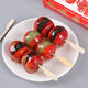 Yuexinke Bamboo Stick Internet celebrity mini candied haws, Oden bamboo stick, fruit fork, fruit skewer, iron cannon skewer, spicy hot bamboo stick, 12cm (can about 3 large fruits), 100 pieces + bag + silk tie + glutinous rice paper, 4-piece set