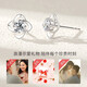 China Gold (CHINA GOLD) platinum four-leaf clover earrings for women platinum fashion earrings earrings birthday gifts for girlfriend and wife wedding anniversary platinum eternal four-leaf clover earrings/Jingsuda