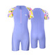 YINGFA children's swimsuit girls one-piece sun protection short-sleeved swimsuit 2024 new girls medium and large children quick-drying swimsuit purple/print 100-120cm/17-22kg (size 6)