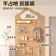 Hole board entrance hall storage rack solid wood cloud storage rack wall hanging clothes hanger dressing mirror integrated custom cream white cloud 120*220cm solid wood