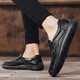 Camel men's shoes for autumn new genuine leather soft sole loafers one-size large-size hand-sewn casual leather shoes for men 9918 dark brown 4326.5