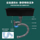 YEDEEO Italien Granite Kitchen Sink Wash Basin Single Tank Quartz Stone Sink Tank Single Under Basin Basin lavabo à lavabo [7085SY] 844 * 475 Configuration du robinet