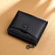viney first-layer cowhide women's wallet short folding zipper coin purse multi-card slot multi-functional wallet card holder document bag