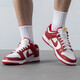 Nike (Nike) [moderno] zapatos para hombres nuevos zapatos de verano, transpirable y resistente a la tapa baja resistente a los deportes y zapatos antideslizantes y de ocio DD1391-602 blanco y rojo 42.5