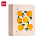 Deli Photo Album 6-inch 100-piece family photo album, couple travel photo album, commemorative album, children's growth record book, orange style PQ858