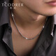 Ruofei platinum necklace men's pt950 cool electric black gold men's platinum necklace thick fashion brand solid clavicle chain plain chain length 50-52cm weight 19-21g thick 2.0mm