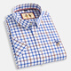 Shirt à manches courtes de Laflanger pour l'été Nouveau Coton Plaid Business Casual Shirt Men d'âge moyen du haut D2629 40 (adapté à 135-145jin [Jin est égal à 0,5 kg]))