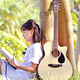 KEPMA Kapuma EDC/EAC Guitar Beginner Folk Guitar Newbie Kama Folk Novice Adult Electric Box EAC WAM丨Retro Color [40 inches]