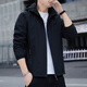 Jeanswest Spring and Autumn Assault Jacket Men's New Men's Loose Hooded Removable Jacket Men's Windproof Work Jacket 2299 Black XL Size (121-135Jin Jin is equal to 0.5kg)