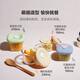 乐扣乐扣（LOCK&LOCK）婴儿辅食盒宝宝耐热玻璃辅食碗儿童可蒸煮冷冻保鲜盒 橘色150ML*2
