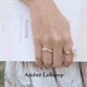 Amber Lollipop Wang Yuwen's same style millet bead ring women's pearl ring anniversary birthday gift for girlfriend and wife Pearl White (Freshwater Pearl)