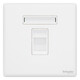 Schneider switch socket panel TV phone computer Zhenbo PC series velvet white network socket Single category six computer socket Socket