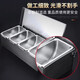 Berna stainless steel seasoning box commercial household kitchen and restaurant supplies large capacity multi-grid stainless steel seasoning box thickened western style seasoning box 6 grids 6 spoons 0ml