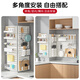 Hundred-shaped hole board storage rack can be customized without punching kitchen bathroom wall storage artifact metal storage shelf Nordic white S hook 5 pack