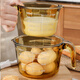 Jiaqi glass measuring cup with scale, high temperature resistant kitchen special baking tool, food-grade egg-beating cup, milk glass, amber 500+1000ml+silica gel, oil brush+scraper
