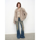Fu Zhien's fashionable O'Neill fashionable, exquisite and elegant two-color wrap-around stand-up collar, dropped shoulders, short fox fur coat, Roumika M