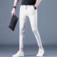 Kurentou Hosen Herren Sommer Neunpunkt Hosen Herren-Freizeithosen koreanischer Stil Trendy Slim Fit Small Feet 2025 Neue 9-Punkte-Männerhose CJ9905 Dunkelgrau 31