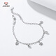 Aido Diamond Platinum Star Bracelet for Women pt950 Platinum Transfer Beads Bracelet for Girlfriend, Weight 4.8-5.0 Grams + Delivery Certificate