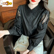 
ZHIDOUDOU embroidered cotton shirt for women 2025 autumn new fashion embroidered white shirt loose versatile long sleeves cy9227 white S 75-95Jin [Jin equals 0.5 kg]