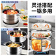 TRIANGLE steamer 304 stainless steel three-layer household 30cm soup pot steamed buns steamed buns multi-bottom gas induction cooker universal