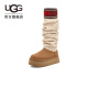 Ugg Winter New Women's Spide Sole Clásico Calcetines Altos botas de nieve 1144044 Che Maroon 38