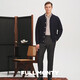 Monty Monty Men's's Cardigan Navy Blue Crimp Pull veste de revers décontractée Automne et Blue marine d'hiver 8306 L