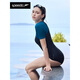 Speedo swimsuit women's one-piece flat angle conservative sun protection electrical matrix 3.0 black mark belly-covering and slimming hot spring swimsuit 8-13962 triangle style 32