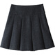 Banana Baby (BANANA BABY)BANANA BABY2024 winter retro college style pleated woolen skirt women's short skirt D244QZ687 dark gray M