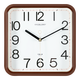 The story of time, light luxury modern wall clock, living room, home, fashionable bedroom clock, no punching, wall hanging, no punching, 6191A square brown white disk, 12 inches [diameter 30 cm]