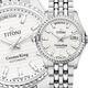 Titoni Watch Men's Universo Series Automatic Mechanical Men's Watch 797 S-695 Acero inoxidable Disco blanco 40 Dial