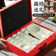 SUSHI CERAMICS Jade Jade Kung Fu Tea Set Three-Cai Covered Bowl Teapot Tea Wash Tea Can Six Gentlemen Large Set Gift Box J0470