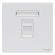 Schneider switch socket panel TV phone computer Zhenbo PC series velvet white network socket Single category six computer socket Socket