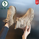 
Woodpecker 2025 new autumn and winter thick-soled casual Martin boots for women's internet celebrity student desert boots British style short boots trend Khaki 37