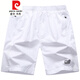 Pier Cardin Brand High-General Suites pantalones cortos para hombres de verano Pantalones cortos de cinco puntos para hombres de algodón de mediana edad de mediana edad Pantalones de playa de deportes delgados de algodón de mediana edad.