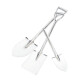 
TOMSPOWER stainless steel thickened garden shovel balcony potted flower planting manual agricultural furniture household vegetable planting soil loosening shovel tool JD-7029 stainless steel large round shovel