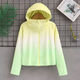 
Tsyu children's sun protection clothes for girls and boys in summer 2025 new ice silk sun protection clothes thin coat summer protection green F9929 160