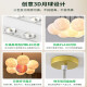 简约客厅吊灯创意卧室灯月球泡泡吊线灯卡通星球吊灯中山灯具001O 9734金色13头三色白球12cm