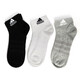 阿迪达斯 （adidas）男袜女袜子24冬季新款三双装运动休闲袜子跑步训练舒适 IC1283/灰白黑/三双装 S 鞋码37-39码