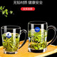 Luminarc thickened tempered glass cup household tea cup with handle large capacity tea cup green tea cup drinking cup with handle Benny 450ml two