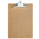 Deli A4 Holzplatine Clip Schreibpad Metal Mächtiges Ordner Testpapier Informationen sortieren Speicherclip [Brown] Verdickter Protokollmodell - mit Hook 9227