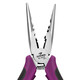 TOPFORZA vise with teeth tip nose pliers oblique nose pliers oblique mouth pliers wire pliers two-color handle electrician pliers clamping winding wire cutters 6-inch EC-9215 Japanese pointed pliers